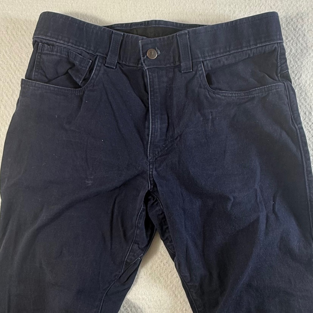 Origin Maine Tapered Canvas Pants Mens 32x32 Navy Made in USA‎ Cotton Spandex